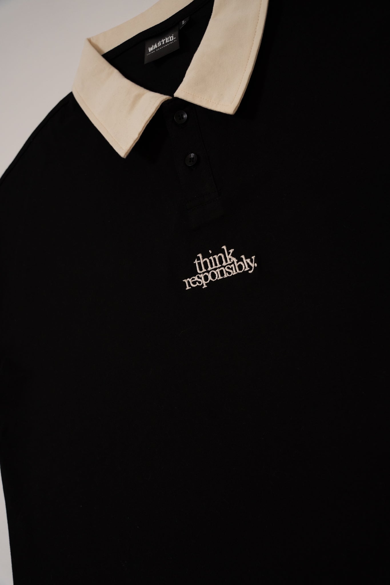 Think Responsibly Flagship Polo Shirt Black – SOCIALLY WASTED